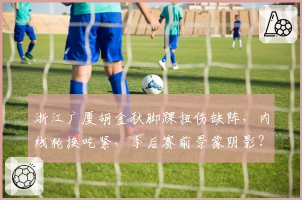 浙江广厦胡金秋脚踝扭伤缺阵，内线轮换吃紧，季后赛前景蒙阴影？